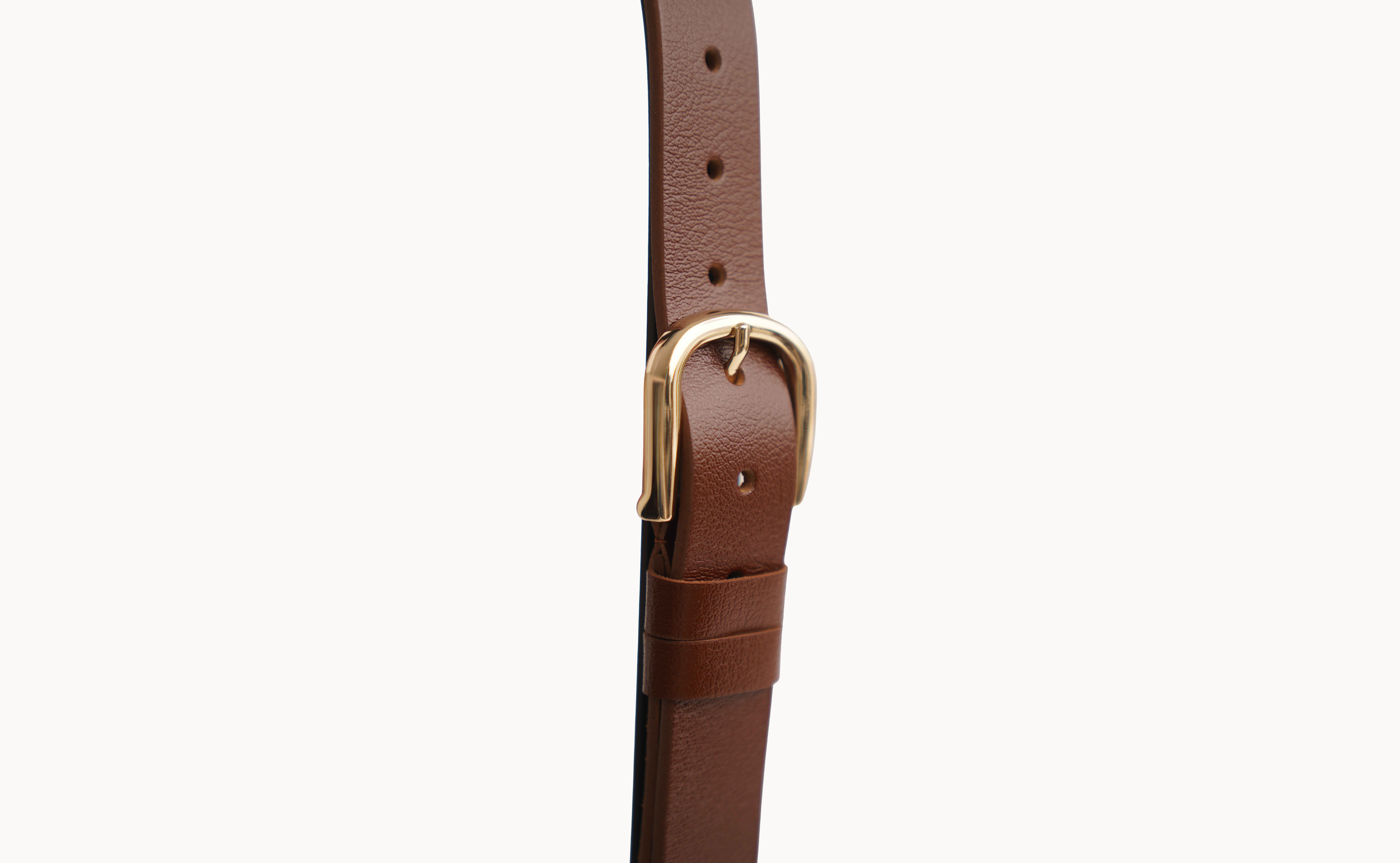 Natural Leather Belt With Stainless Steel Buckle