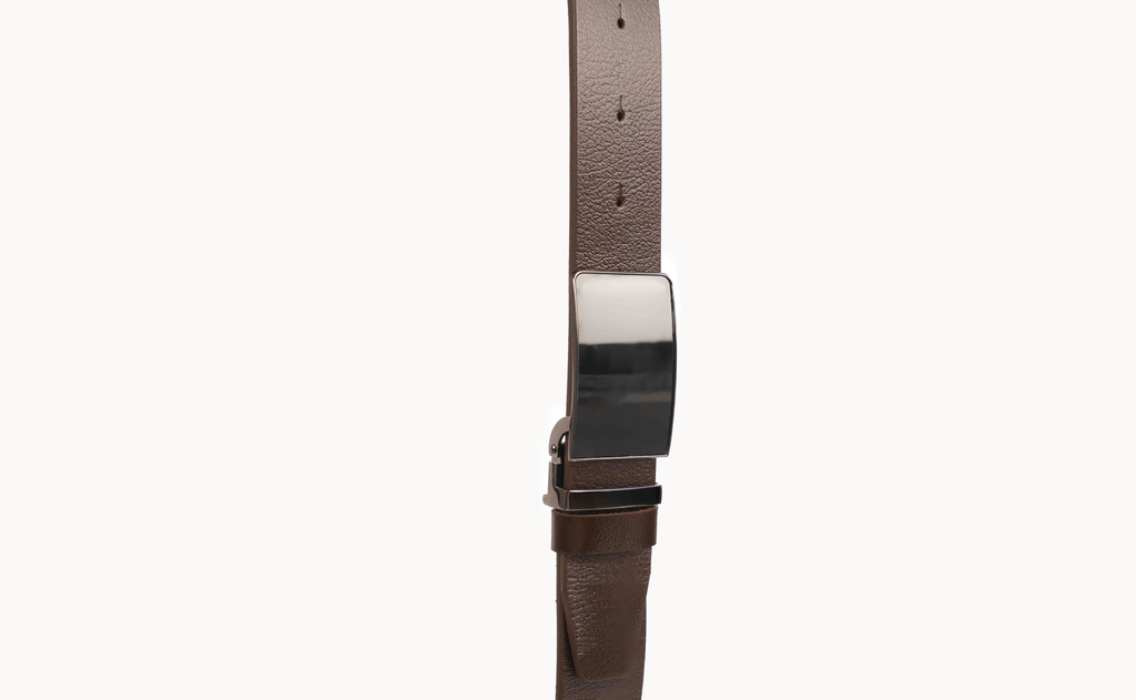 Natural Leather Belt With Stainless Steel Buckle