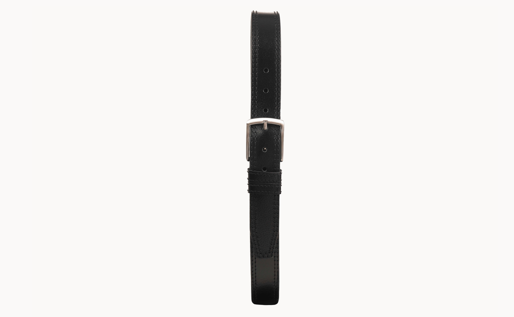Natural Leather Belt With Stainless Steel Buckle