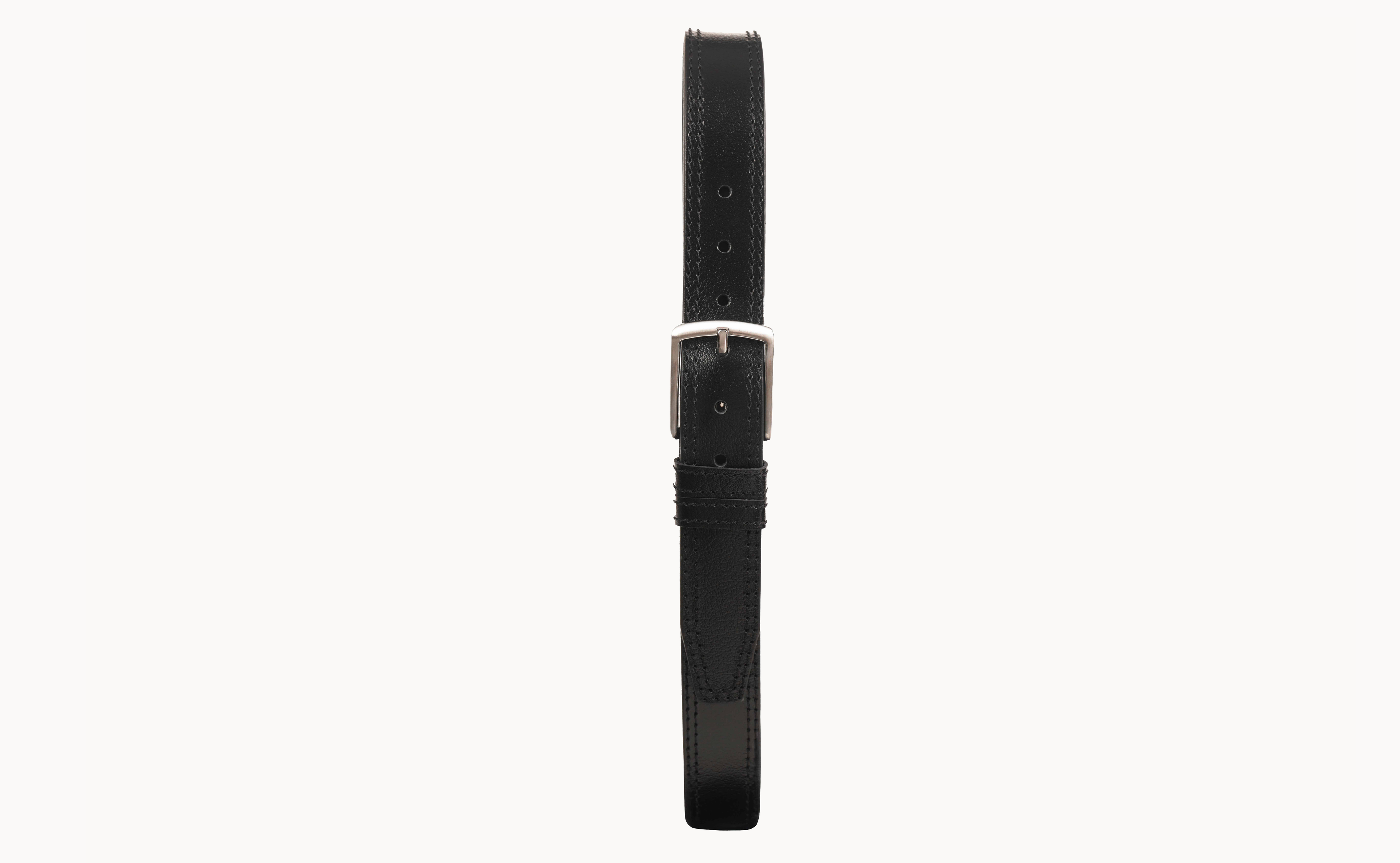 Natural Leather Belt With Stainless Steel Buckle