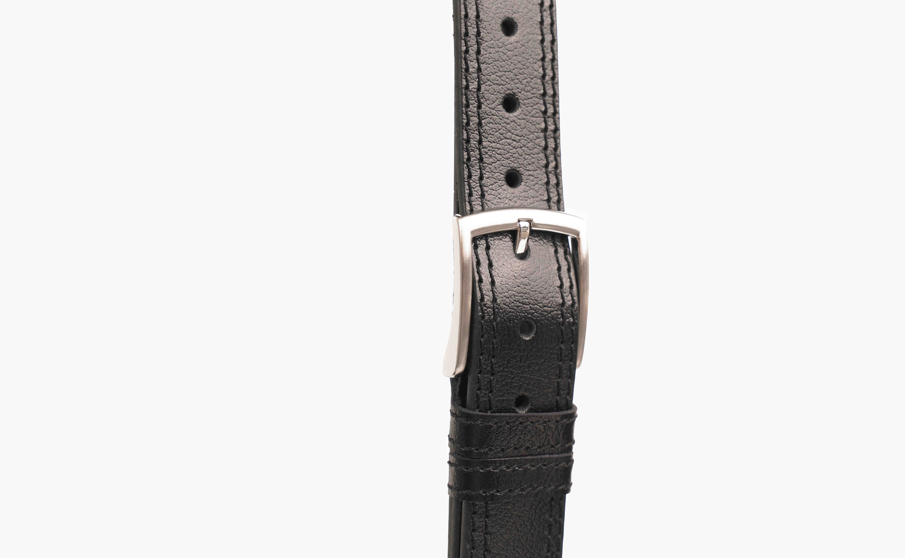Natural Leather Belt With Stainless Steel Buckle