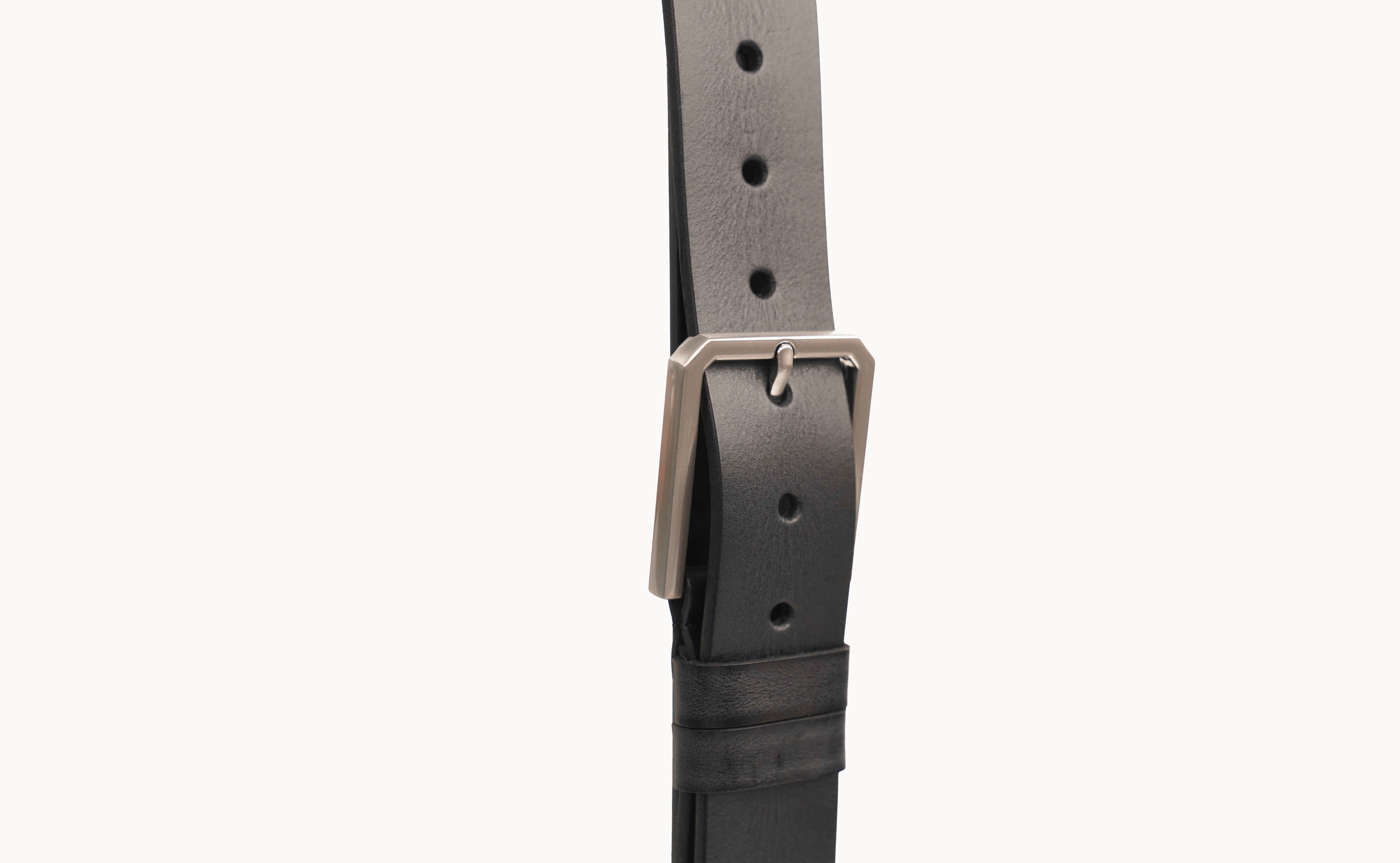 Natural Leather Belt With Stainless Steel Buckle