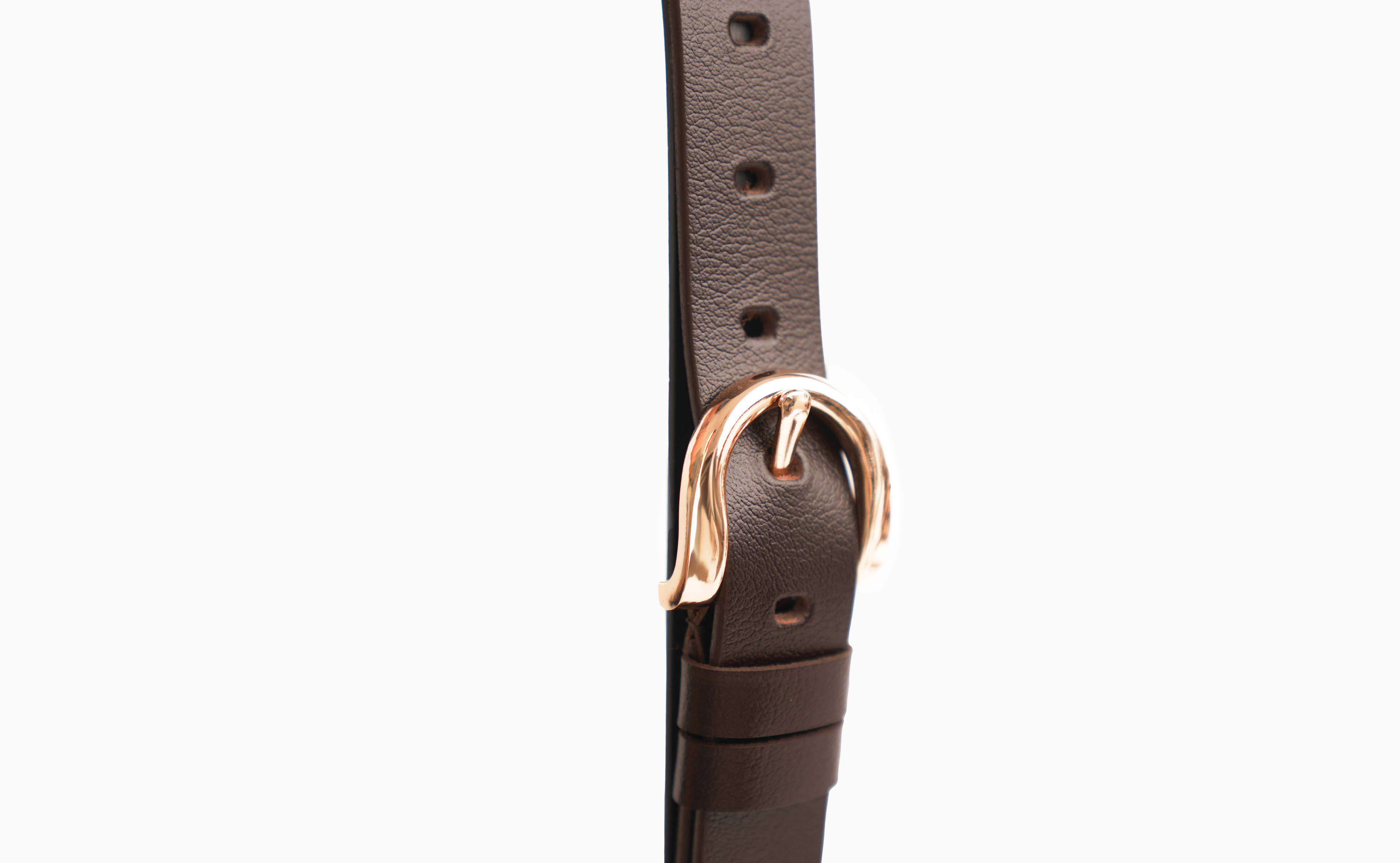 Natural Leather Belt With Stainless Steel Buckle