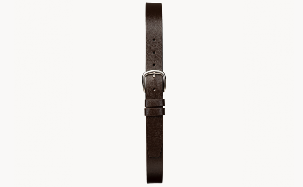 Natural Leather Belt With Stainless Steel Buckle