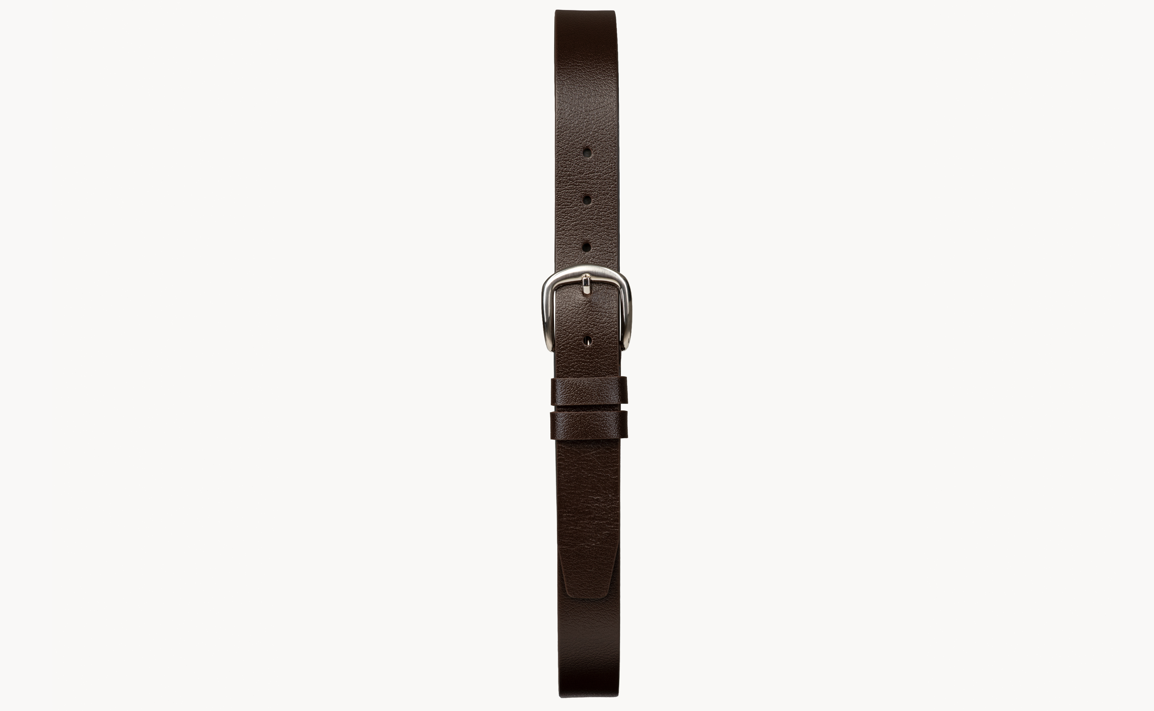 Natural Leather Belt With Stainless Steel Buckle