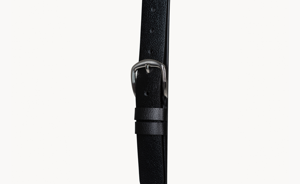 Natural Leather Belt With Stainless Steel Buckle