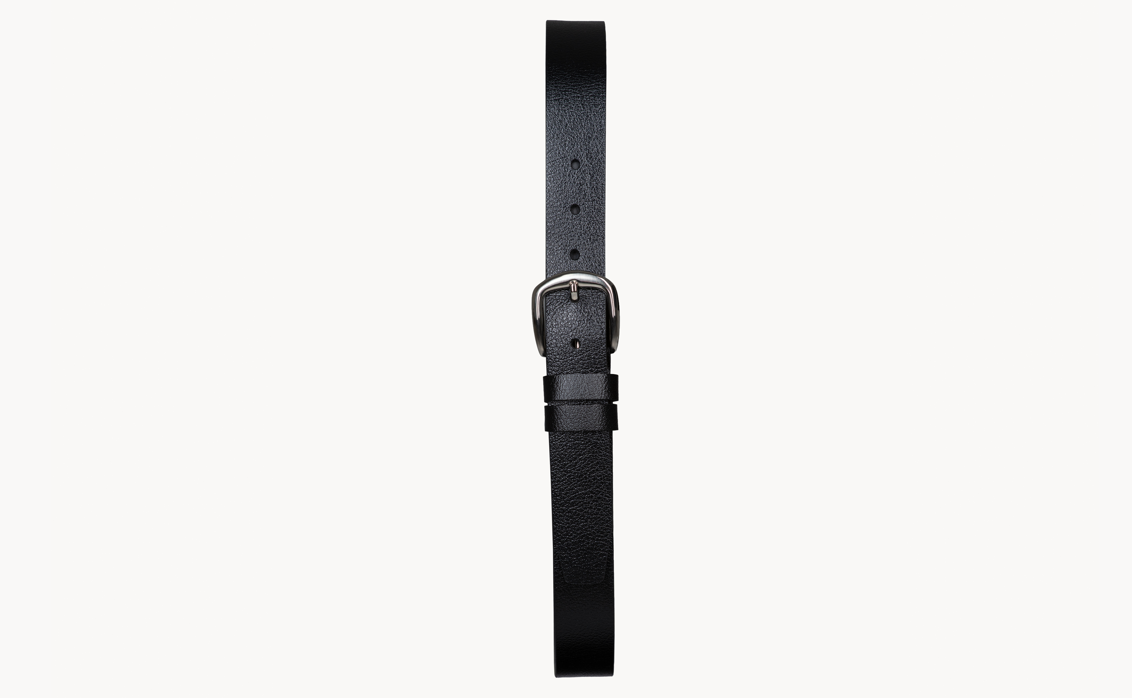 Natural Leather Belt With Stainless Steel Buckle