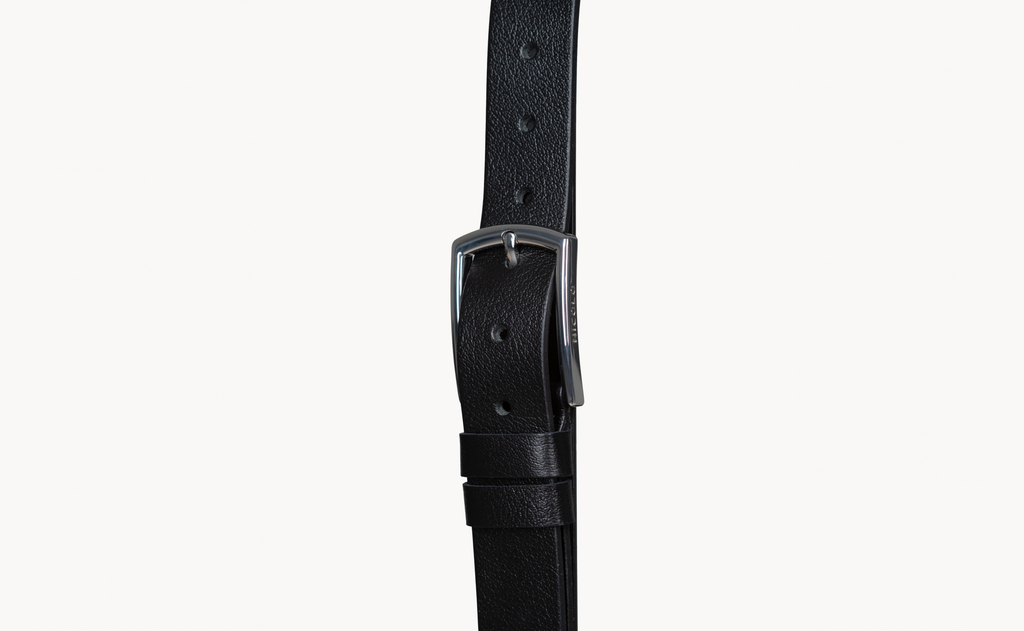Natural Leather Belt With Stainless Steel Buckle