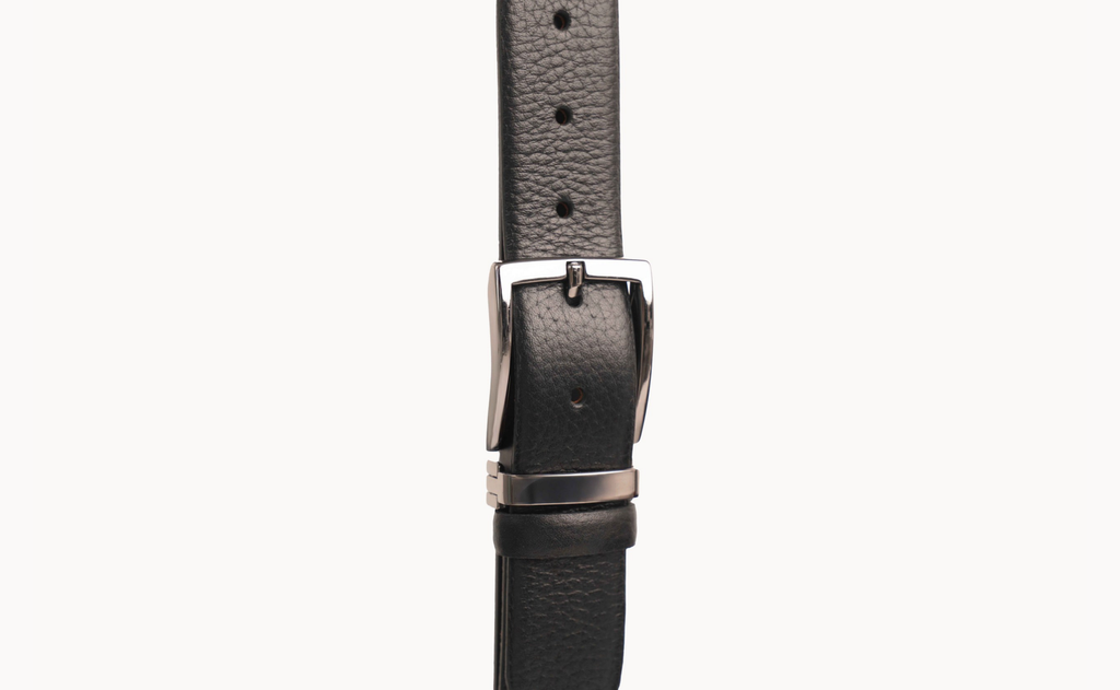 Natural Leather Belt With Stainless Steel Buckle