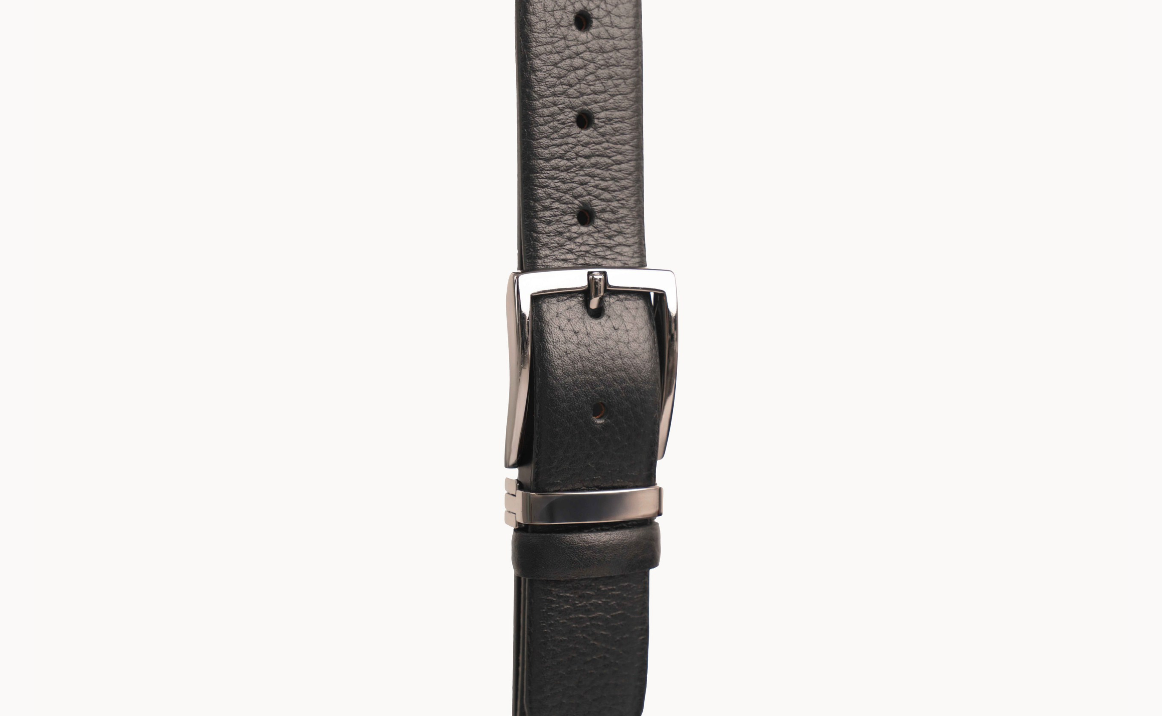 Natural Leather Belt With Stainless Steel Buckle
