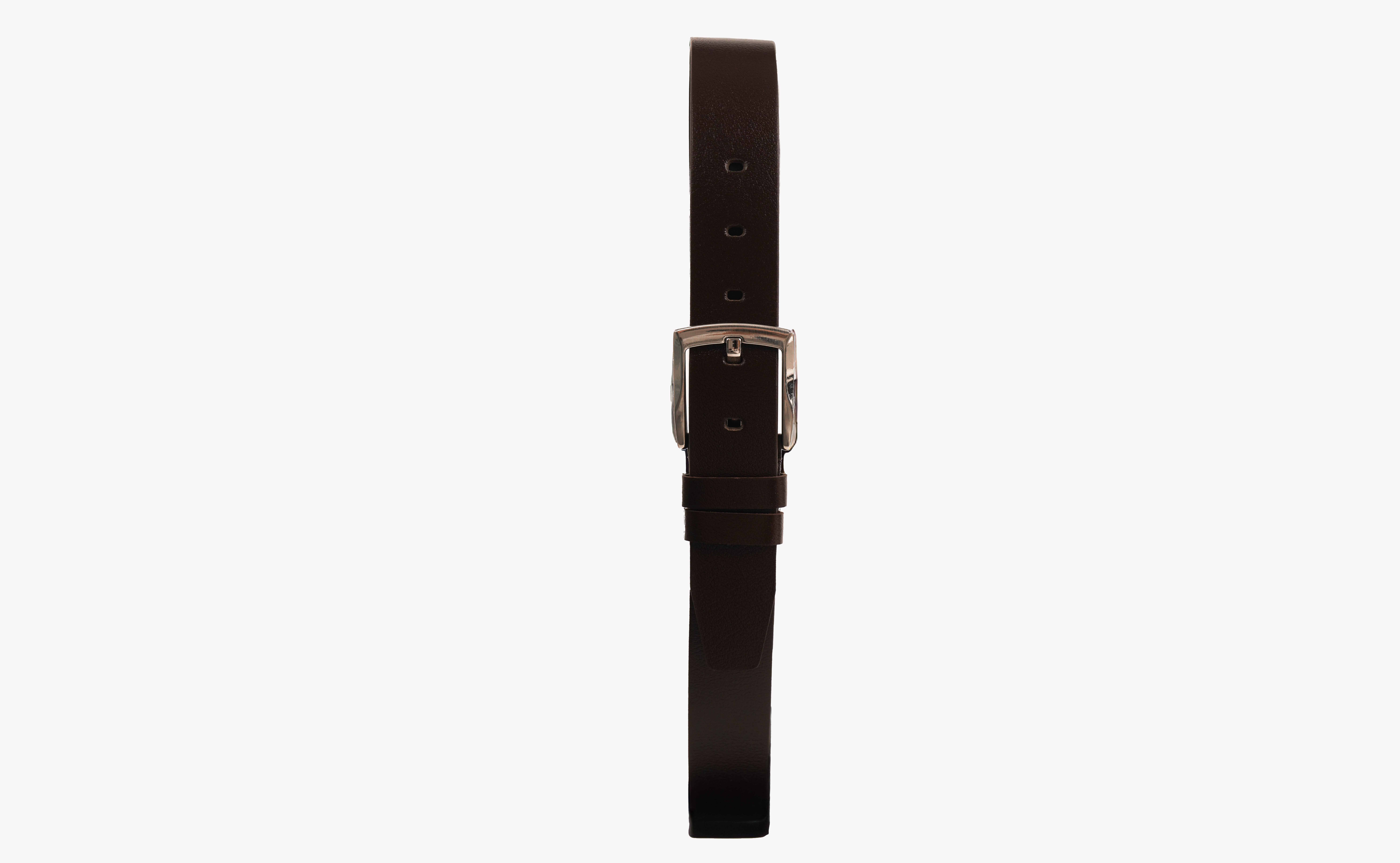 Natural Leather Belt With Stainless Steel Buckle